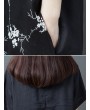 女士复古拼接棉涤纶连衣裙