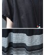 女士复古拼接棉涤纶连衣裙
