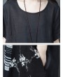 女士复古拼接棉涤纶连衣裙