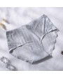 棉质裆部无痕冰丝提花内裤
