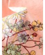 女士花卉印花纯棉圆领T恤 - 粉色