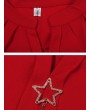 女士雪纺V领长袖衬衫(S–5XL)