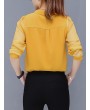 女士雪纺V领长袖衬衫(S–5XL)