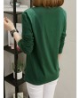 纯色棉质衬衫 - 蓝色、绿色、卡其色
