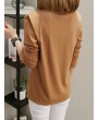 纯色棉质衬衫 - 蓝色、绿色、卡其色