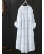 女士格子长袖纽扣前襟衬衫 - 涤纶