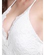 女士花卉印花深V领涤纶短款连体衣