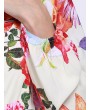 女士花卉印花雪纺V领长袖连体裤