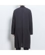男士黑色亚麻开襟夹克（鹤纹刺绣）