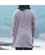 男士亚麻休闲夹克 - 黑色与灰色