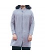 男士亚麻休闲夹克 - 黑色与灰色