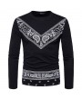 男士修身长袖条纹T恤