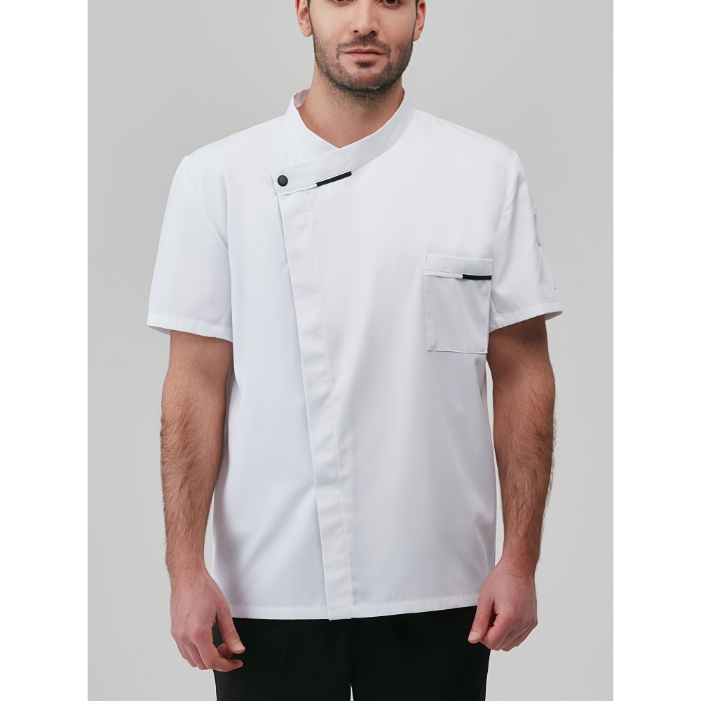 Chef Code 男士短袖涤纶厨师服