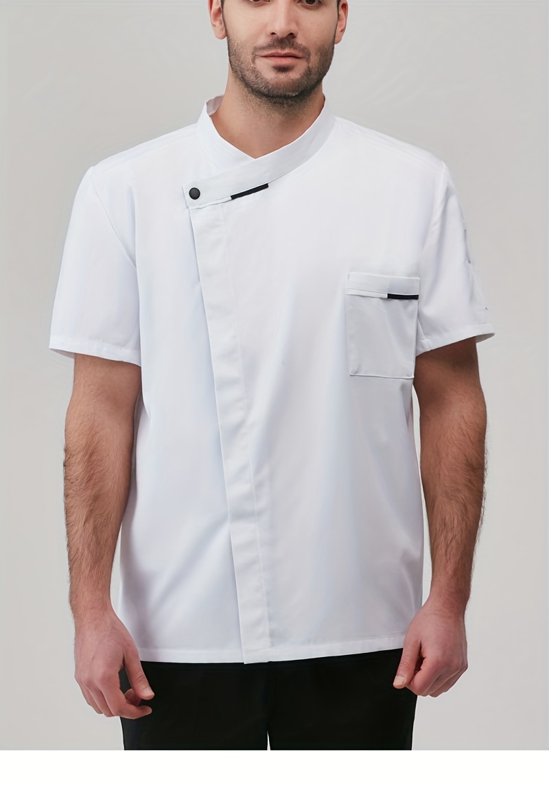 Chef Code 男士短袖经典厨师服 — 侧面图