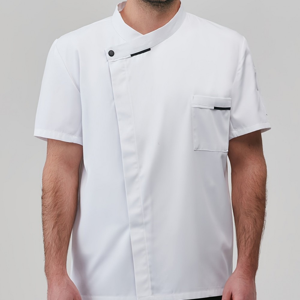 Chef Code 男士短袖涤纶厨师服