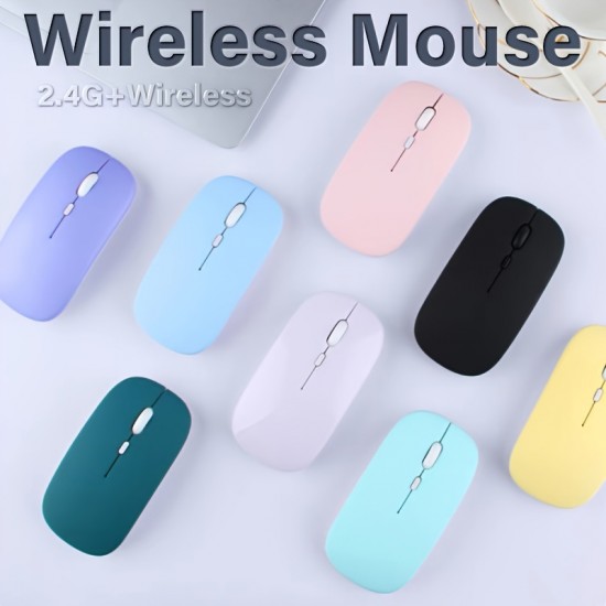 Rechargeable Wireless Mouse 1600 DPI — Silent Design, Cross-Platform Compatible