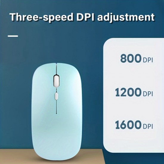 Rechargeable Wireless Mouse 1600 DPI — Silent Design, Cross-Platform Compatible