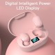 TWS Wireless Bluetooth Earbuds with LED Display Charging Case and Qi Wireless Charging