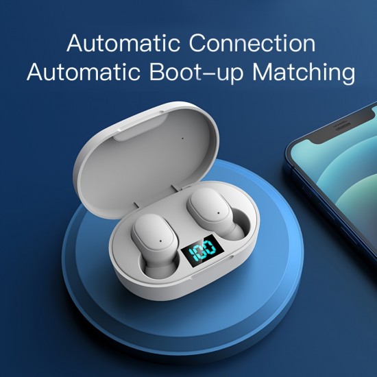 TWS Wireless Bluetooth Earbuds with LED Display Charging Case and Qi Wireless Charging