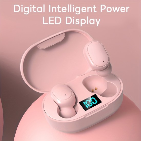 TWS Wireless Bluetooth Earbuds with LED Display Charging Case and Qi Wireless Charging