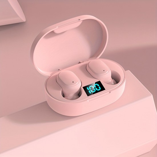 TWS Wireless Bluetooth Earbuds with LED Display Charging Case and Qi Wireless Charging