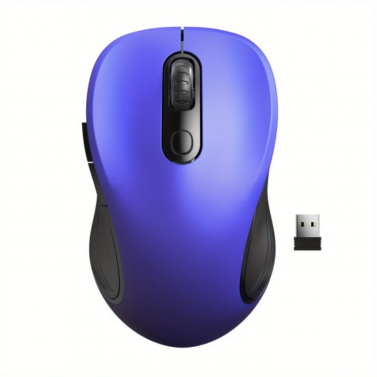 Wireless 2.4G Optical Mouse — 3-Level DPI Adjustment (800/1200/1600), 6-Button, Silent Click, Ambidextrous Design