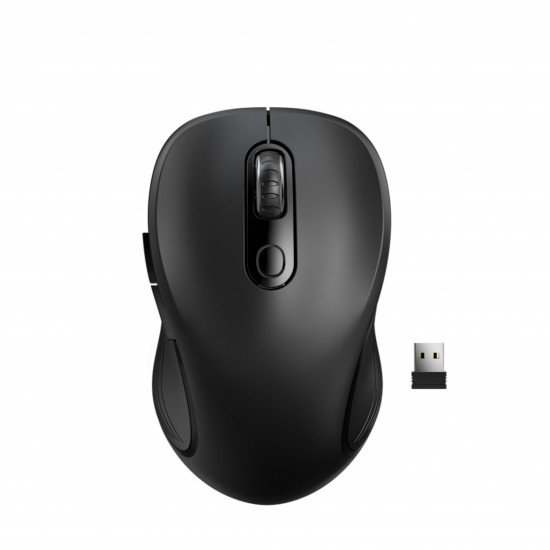Wireless 2.4G Optical Mouse — 3-Level DPI Adjustment (800/1200/1600), 6-Button, Silent Click, Ambidextrous Design