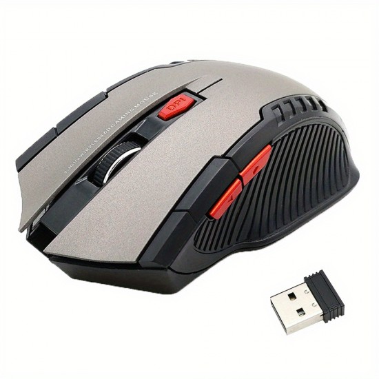 Mini 2.4GHz Wireless Optical Mouse — 1600 DPI, Animal Print Design