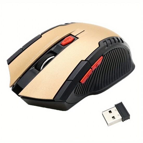Mini 2.4GHz Wireless Optical Mouse — 1600 DPI, Animal Print Design
