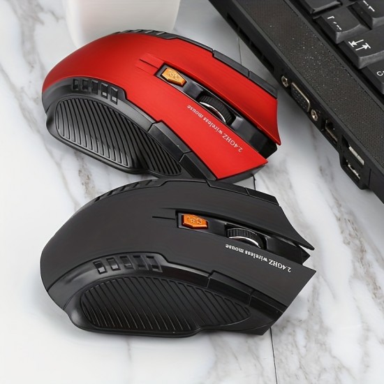 Mini 2.4GHz Wireless Optical Mouse — 1600 DPI, Animal Print Design