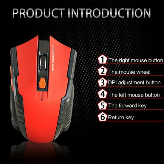 Mini 2.4GHz Wireless Optical Mouse — 1600 DPI, Animal Print Design
