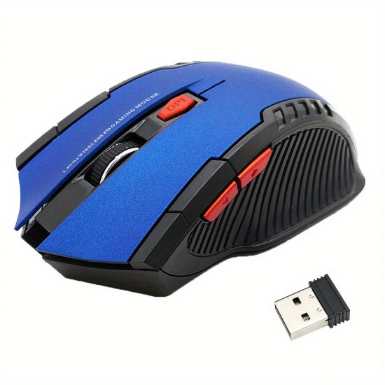 Mini 2.4GHz Wireless Optical Mouse — 1600 DPI, Animal Print Design