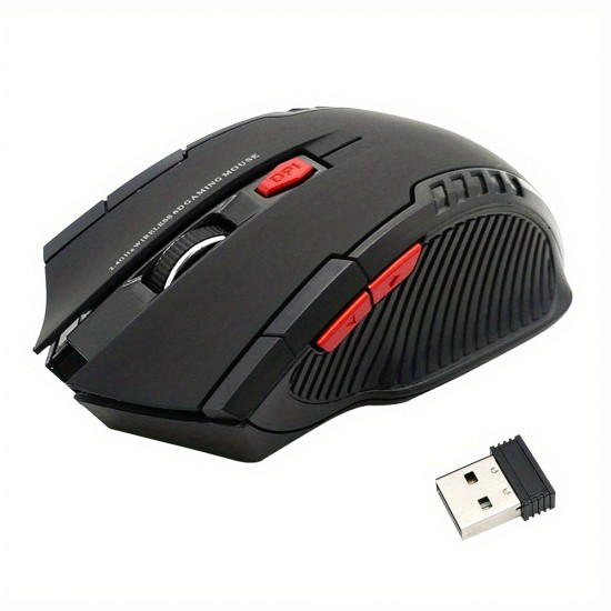 Mini 2.4GHz Wireless Optical Mouse — 1600 DPI, Animal Print Design