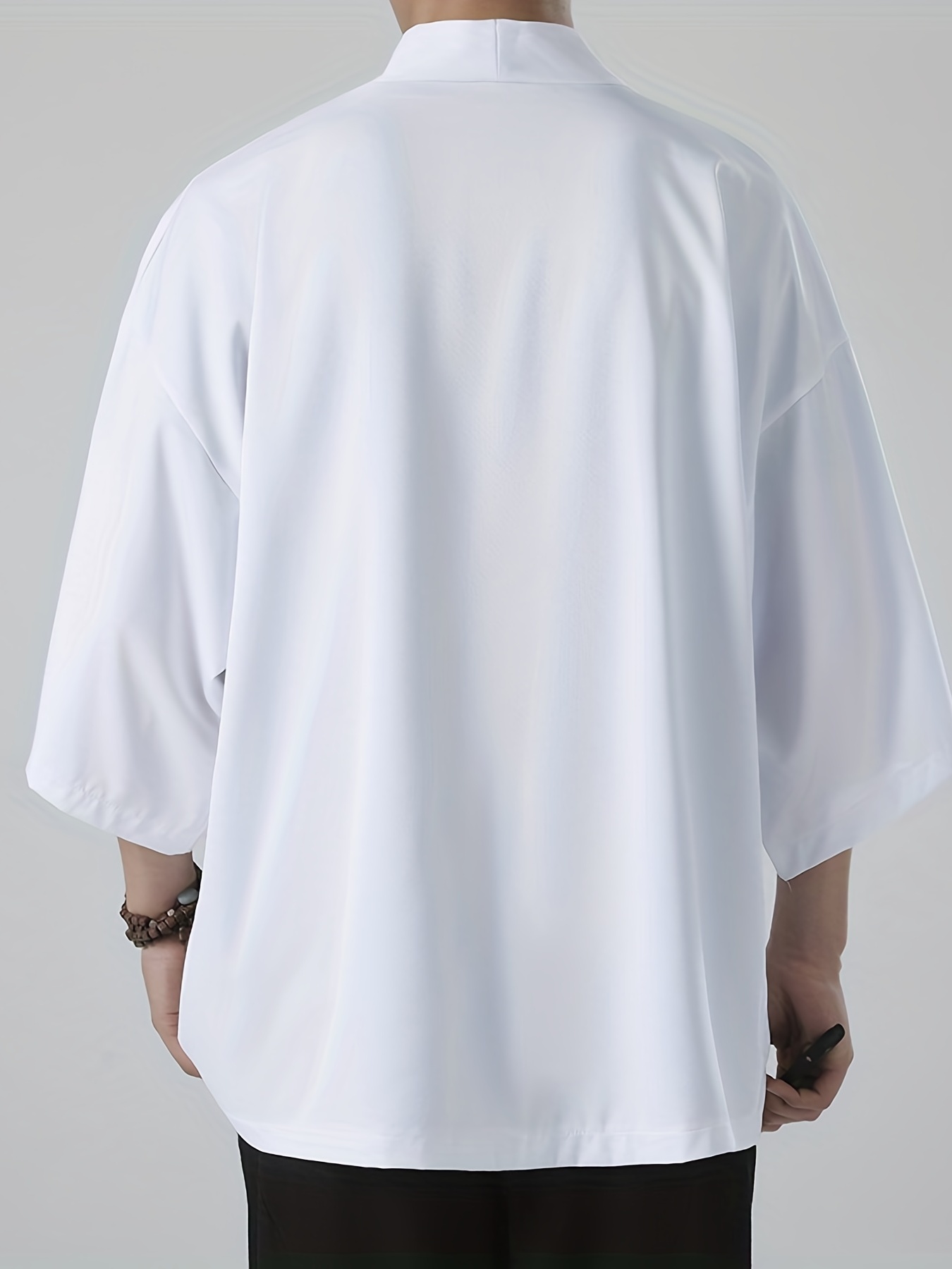 男士日式和风衬衫 男士休闲短袖衬衫 夏日度假休闲上衣 男士礼物 细节图 6