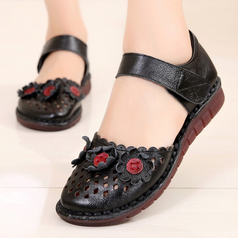 女士PU乐福鞋——魔术贴闭合，防滑设计