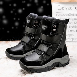 女士PU雪地靴——保暖防滑，魔术贴闭合