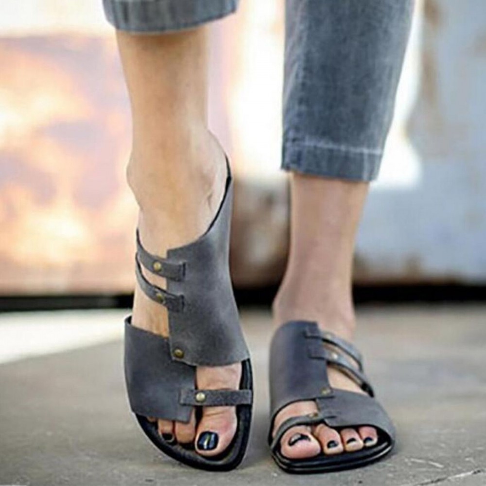 大码女士夏季凉拖鞋 - 适合海滩及户外穿着