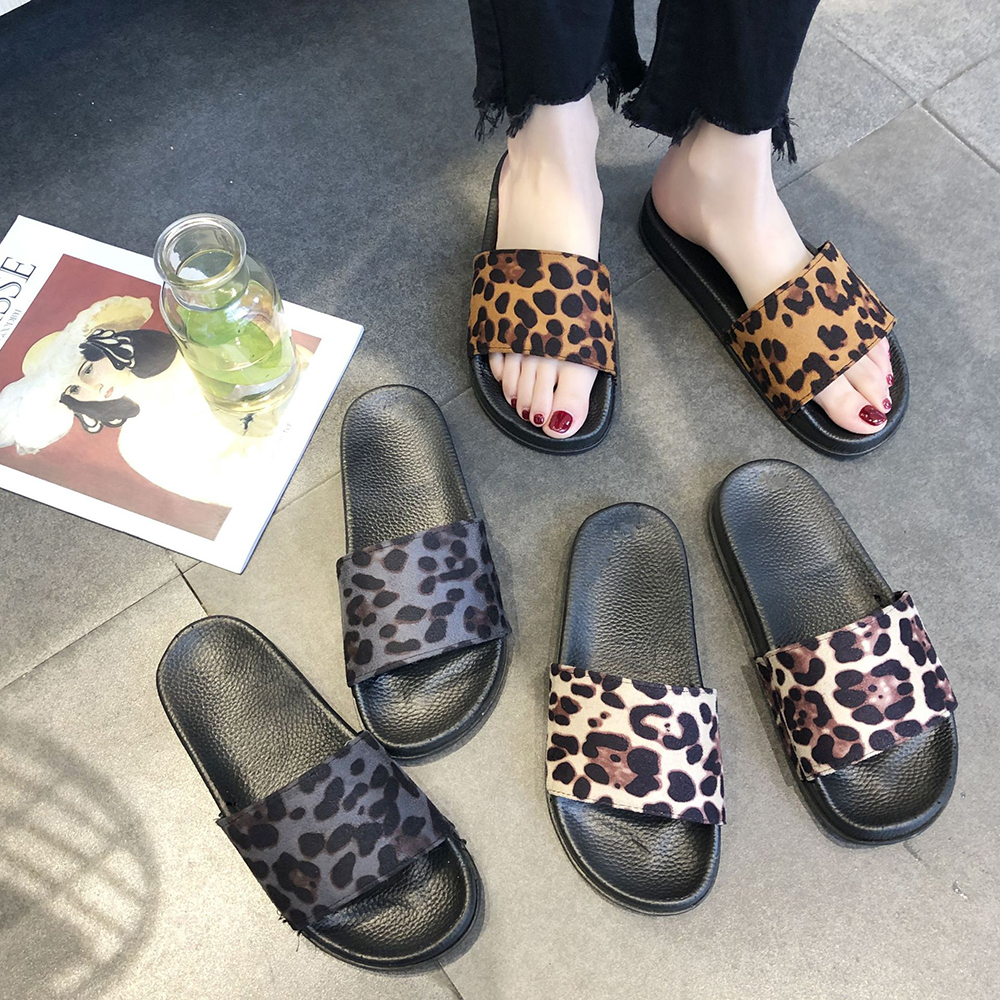 女士单带软底平底拖鞋 - 正面图