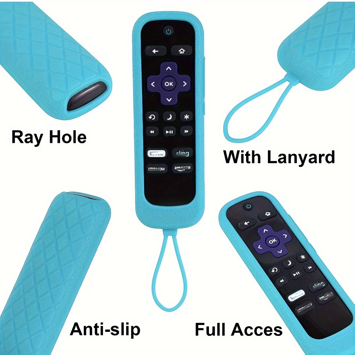 TCL Roku RC280TV Remote Protective Cover — With vs. Without Cover Comparison
