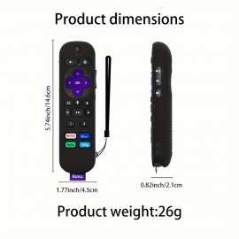 Roku RCA1R Voice Remote Silicone Protective Case with Lanyard