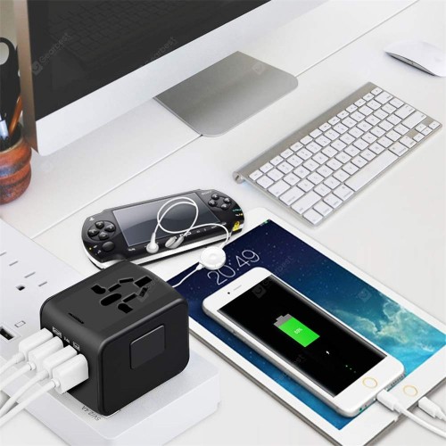 4-Port USB Universal Travel Adapter (US/UK/EU/AU)
