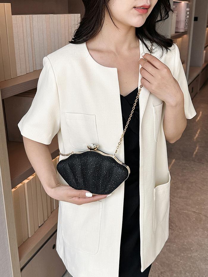 Glitter Shell Shaped Crossbody Bag