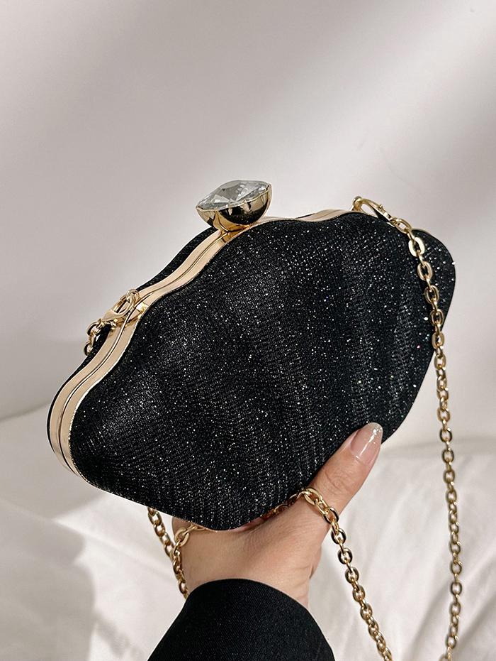 Glitter Shell Shaped Crossbody Bag