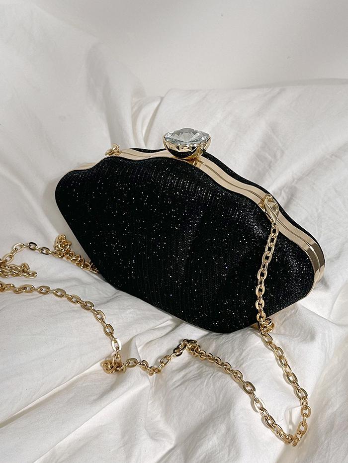 Glitter Shell Shaped Crossbody Bag
