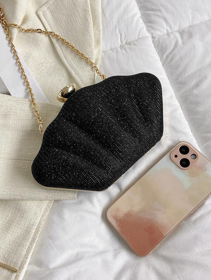 Glitter Shell Shaped Crossbody Bag