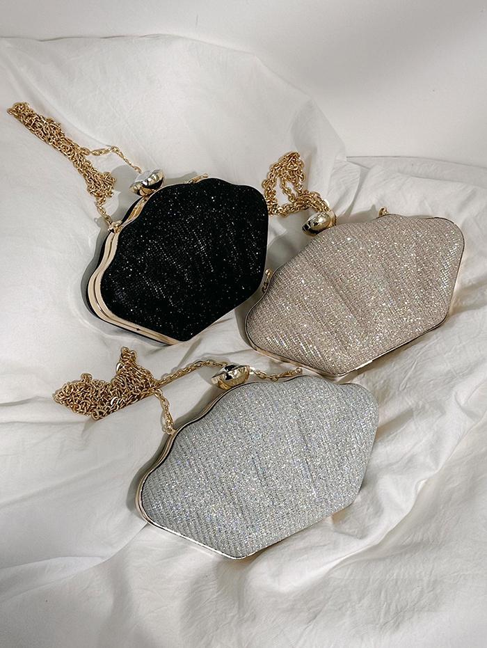 Glitter Shell Shaped Crossbody Bag