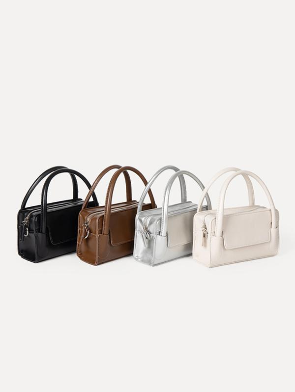 Women's Daily Solid Color Retro Rectangle Boxy Handbag Crossbody Bag