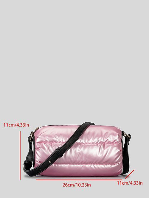 Women's Daily Fashion Padded Quilted Puffer Design Pillow Shape Crossbody Bag