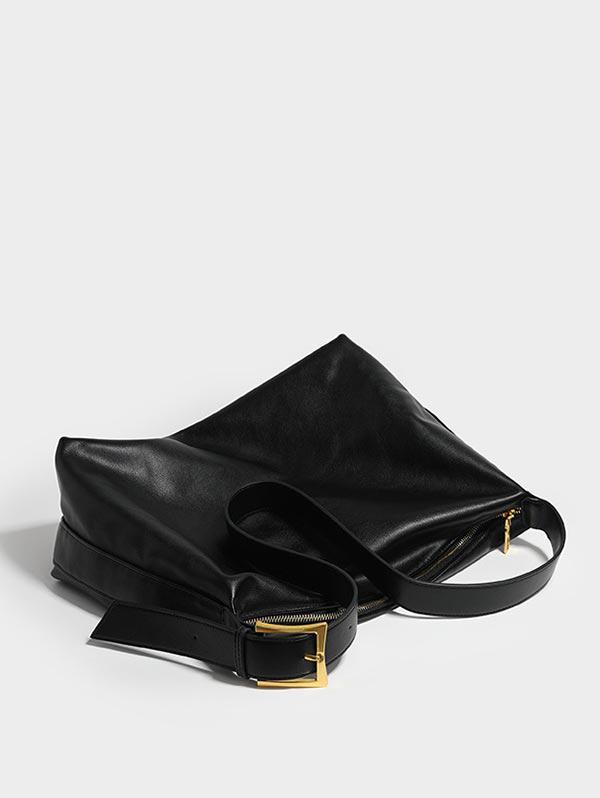 Women's Daily Solid Color Large Capacity Slouchy Shoulder Bag