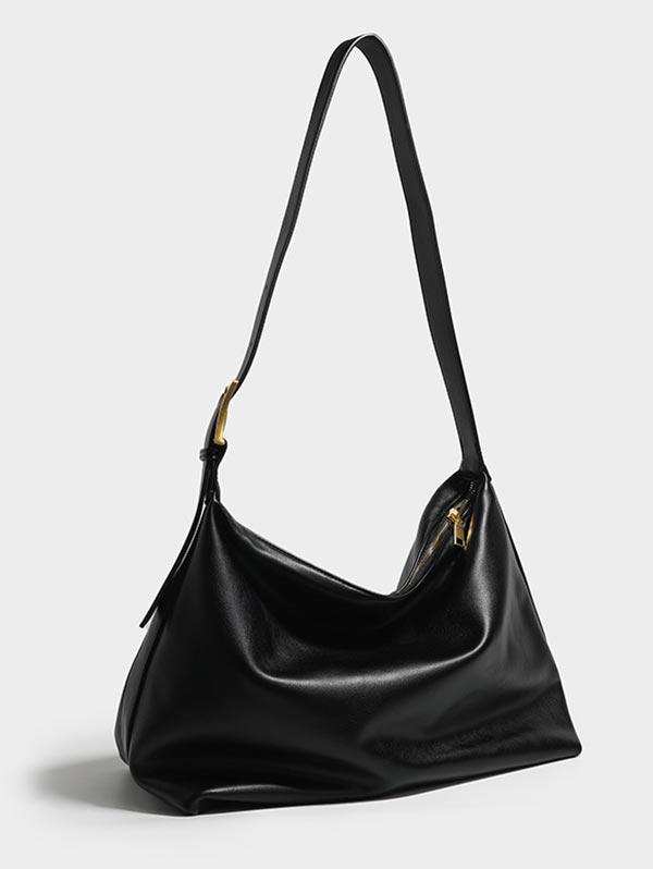 Women's Daily Solid Color Large Capacity Slouchy Shoulder Bag